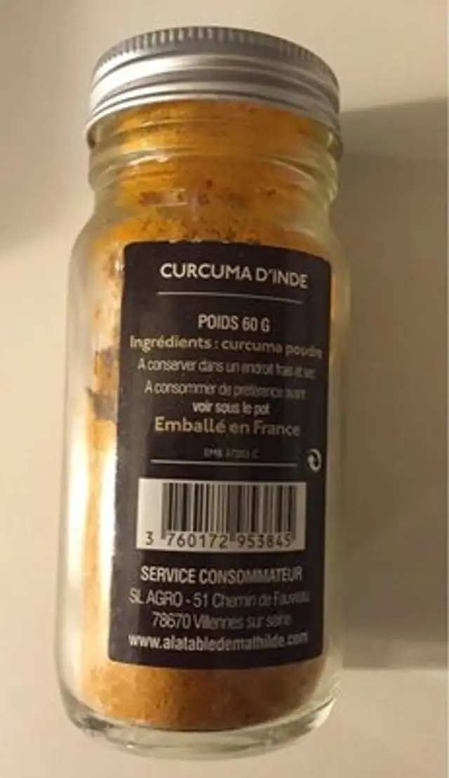 Curcuma d'inde front packaging