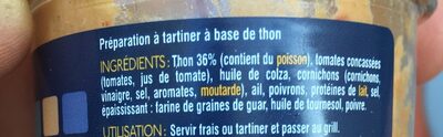Thon a la Mediterranéenne ingredients label