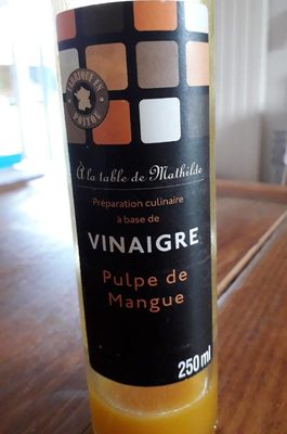 Préparation culinaire à base de vinaigre pulpe de mangue