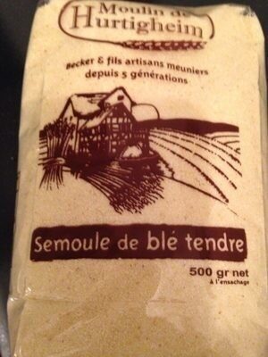 Semoule de ble tendre front packaging
