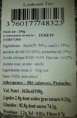 Loukoum trois saveurs