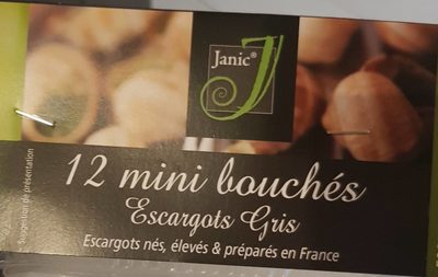 12 mini bouchés escargots gris