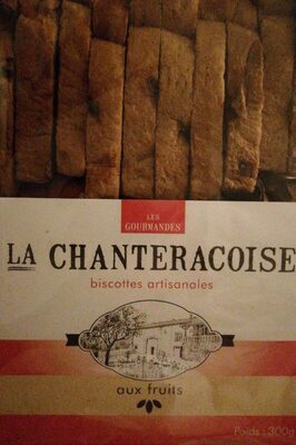 Biscottes artisanales aux fruits front packaging