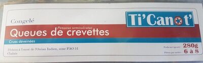 Queues de crevettes front packaging