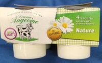 4 Yaourts nature au lait entier