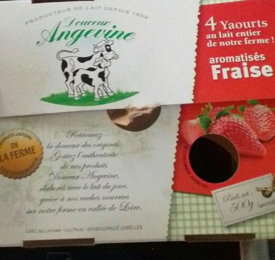 Yaourts au lait entier arômatisés fraise