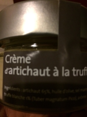 Crème d'artichauts a la truffe blanche