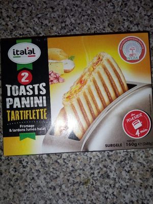 Toasts panini tartiflette front packaging