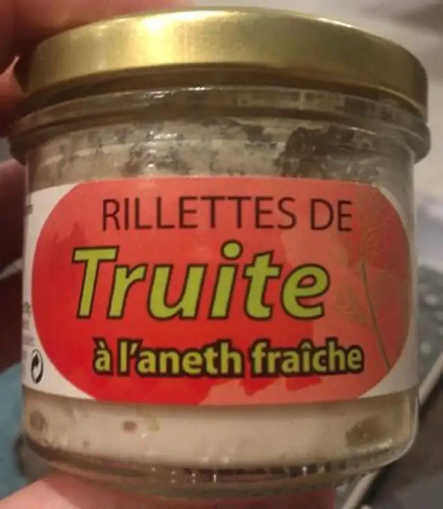 Rillettes de truite à l aneth fraîche front packaging
