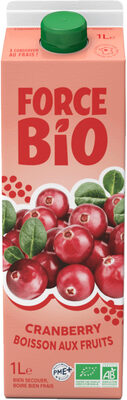 Boisson Cranberry 1L BIO front packaging