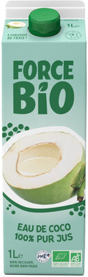 Force Bio - Eau de Coco bio (frais) 1L front packaging