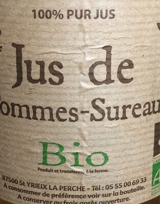 Jus de Pommes-Sureau front packaging