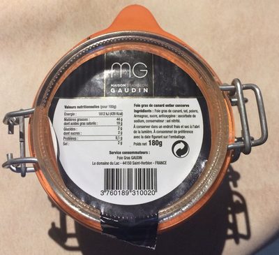 Foie Gras de canard ENTIER