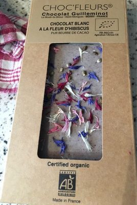 Chocolat blanc à la fleur d'hibiscus