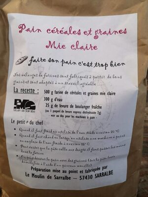 Pain céréales et graines mie claire