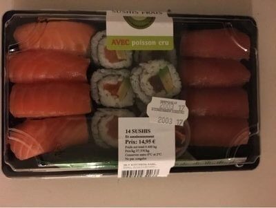 14 sushis et assaisonnements