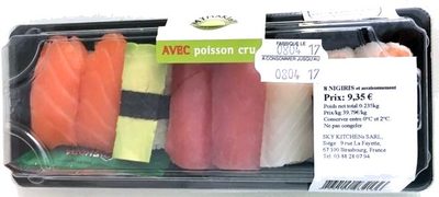 8 nigiris et assaisonnement