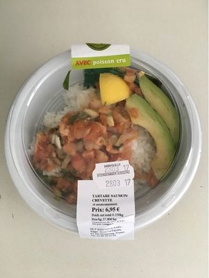 Tartare saumon crevette