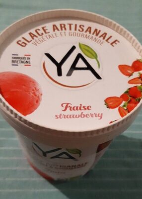 Glace artisanale végétale Fraise front packaging