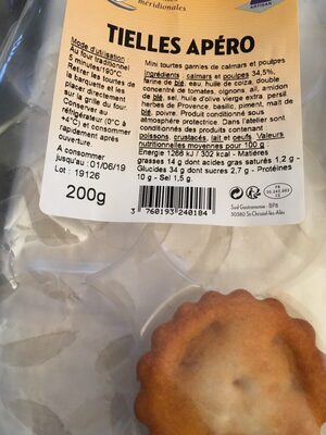 Tielles apéro front packaging