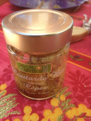 Moutarde Bio Saveur Cèpes à l'Huile d'Olive front packaging