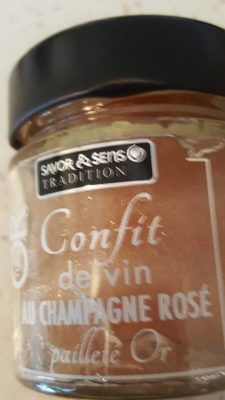 Confit de vin au champagne rosé front packaging