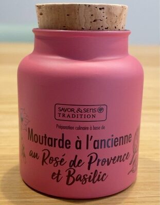 Moutarde à l'ancienne au Rosé de Provence et Basilic