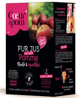 Pur Jus de Pommes Pink Lady Bib 3L Cœur de Pom'