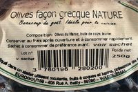 Olives façon grecque NATURE