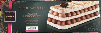 Bûche pâtissière : plaisir 2 chocolats