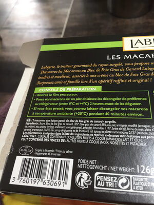 Macarons Au Bloc De Foie Gras De Canard Et épices X12