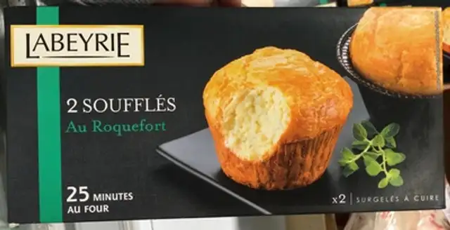 2 soufflés au Roquefort front packaging