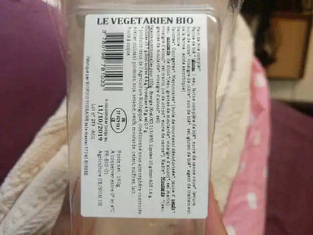 Le vegetarien nutrition facts table