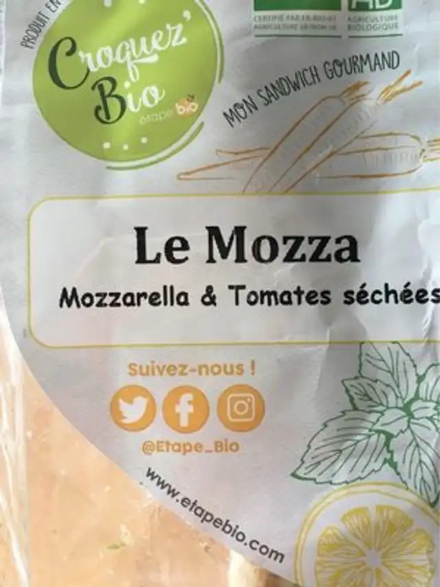 Sandwichs Le Mozza front packaging