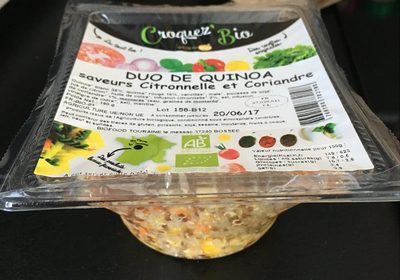 Duo de quinoa saveur citronnelle et coriandre front packaging