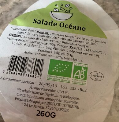 Salade oceane front packaging