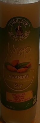Sirop d'amandes Bio front packaging