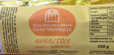 Nonette miel mirabelle