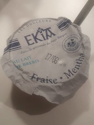 Yaourt brebis fraise menthe