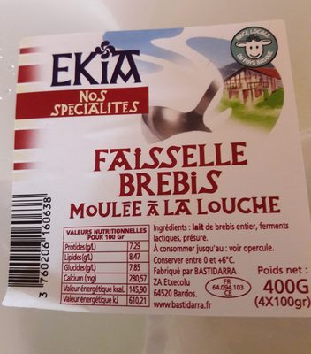 Faisselle brebis moulée à la louche ingredients label