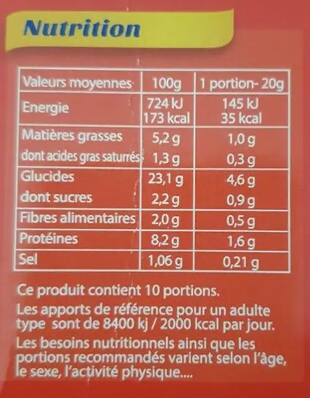 Gyoza 10 raviolis japonais nutrition facts table