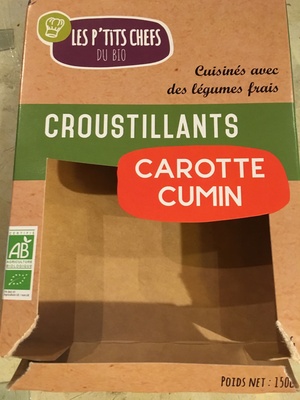 Croustillants carotte cumin front packaging