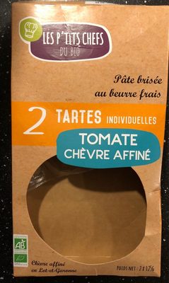 2 tartes individuelles Tomate chèvre affiné front packaging