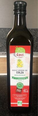 Huile vierge de Colza - bio front packaging