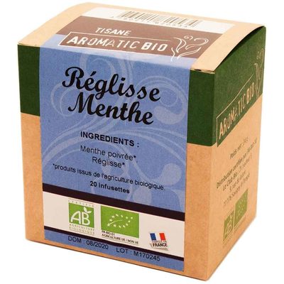 Tisane réglisse menthe bio