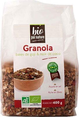 Granola baies de goji et noix de coco