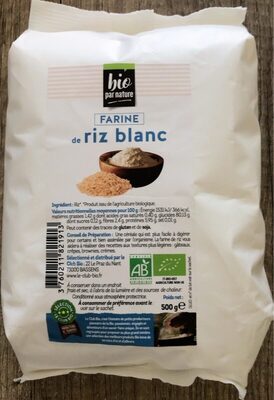 Farine de riz blanc front packaging