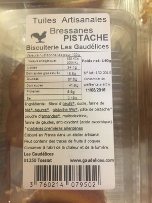 tuiles artisanales bressanes Pistache