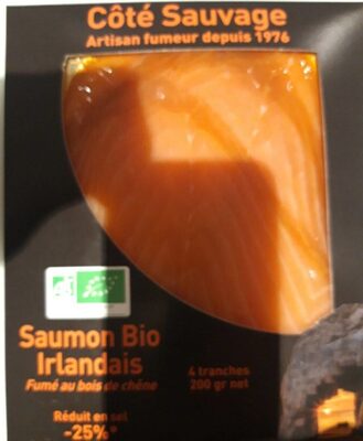 Saumon bio irlandais fumé au bois de chêne Côté Sauvage