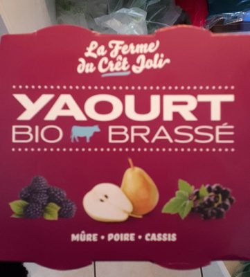 Yaourt Brasse Fruits 6X125G Mure Cassis Poire front packaging